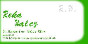reka walcz business card